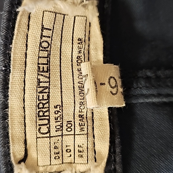 CURRENT / ELLIOTT Skinny Soho Jeans Wax Navy Blue Pants Black Zipper Ankles 26 - Picture 4 of 8